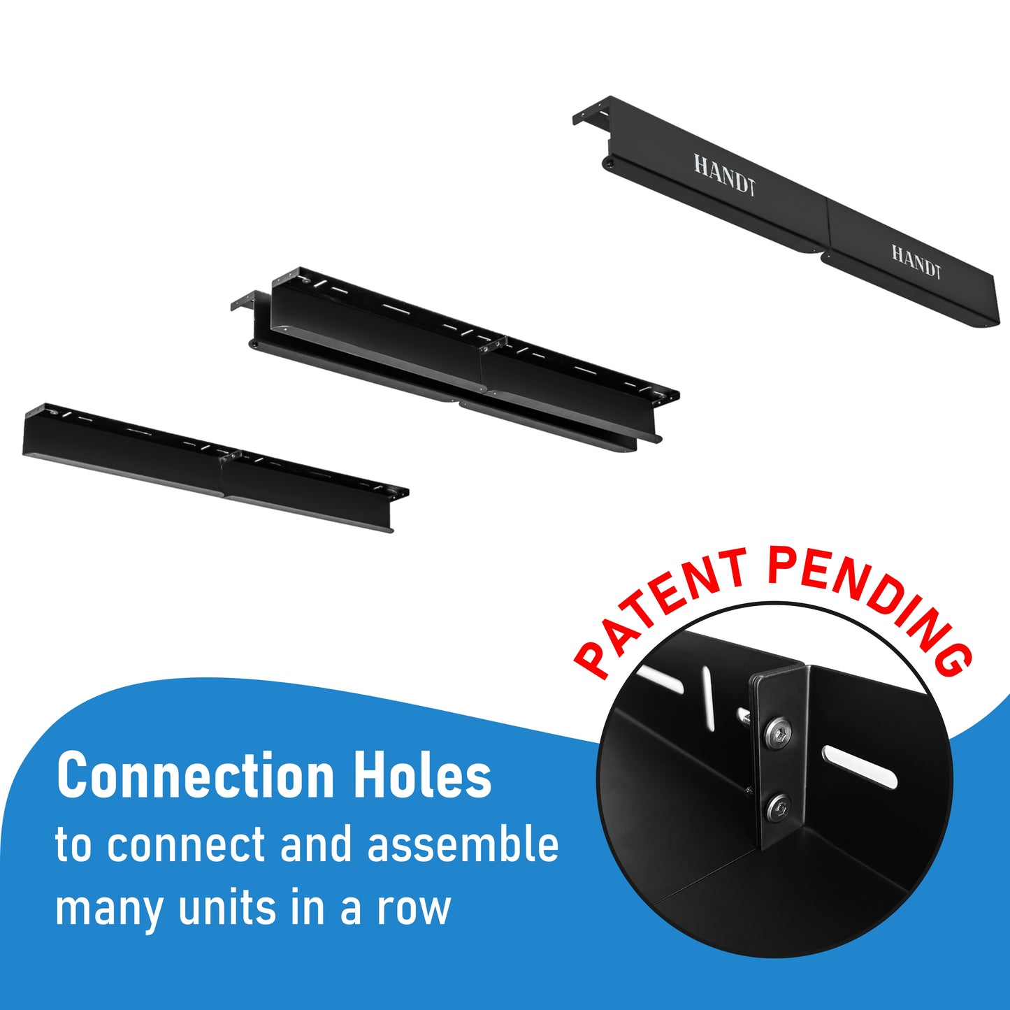 Overhead Connectable Metal Rails For Ceiling Storage