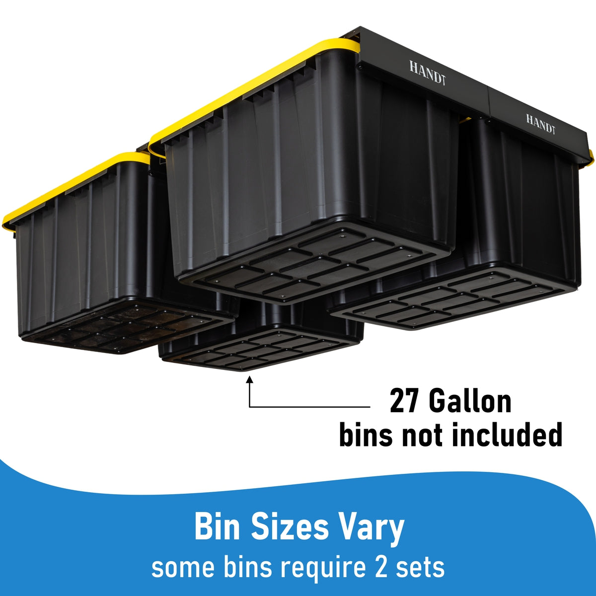 Overhead Connectable Metal Rails For Ceiling Storage