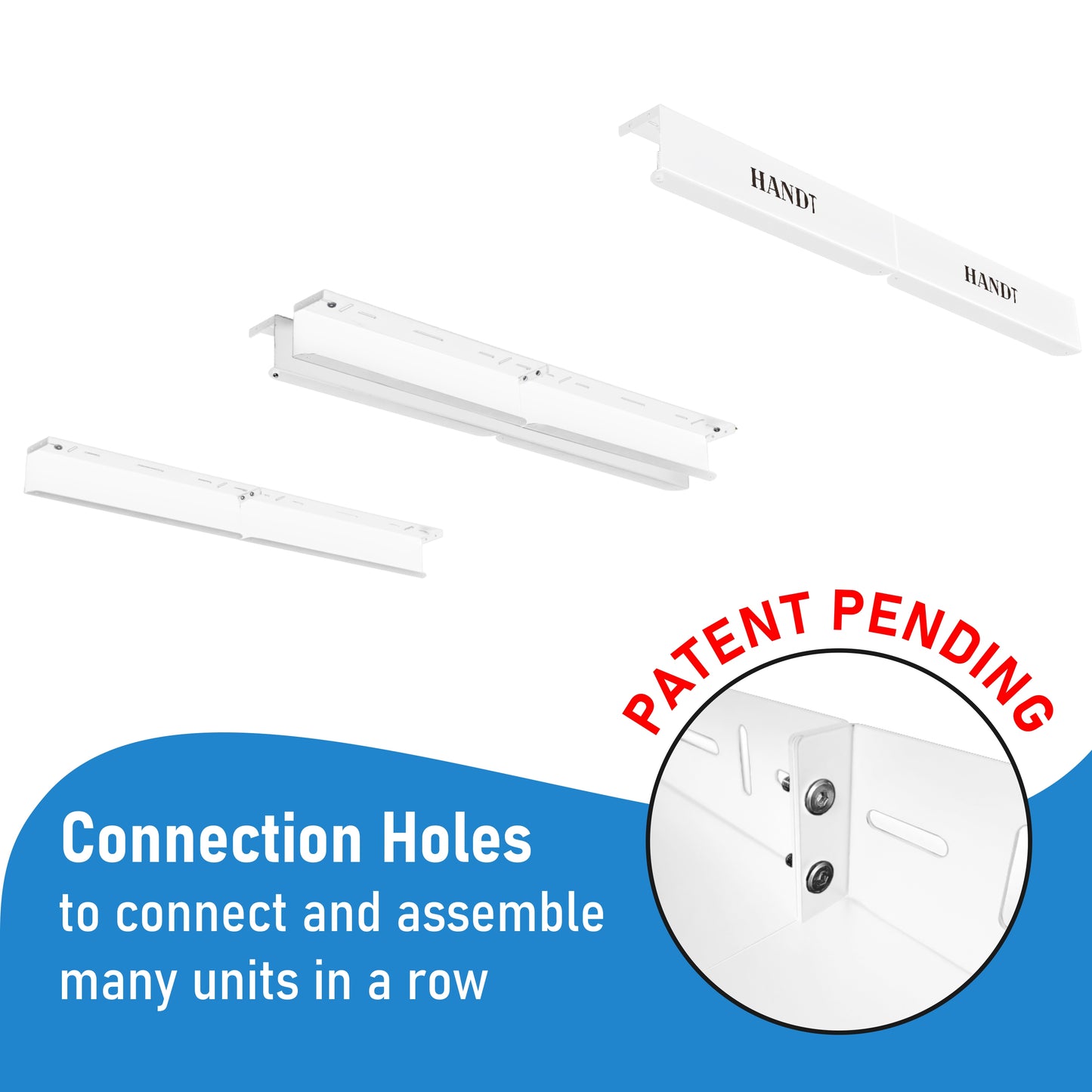 Overhead Connectable Metal Rails For Ceiling Storage