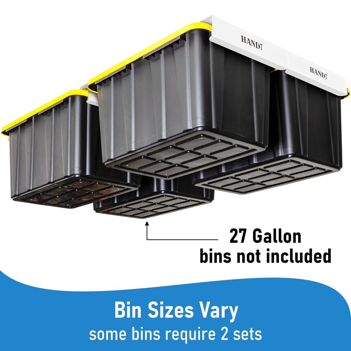 Overhead Connectable Metal Rails For Ceiling Storage
