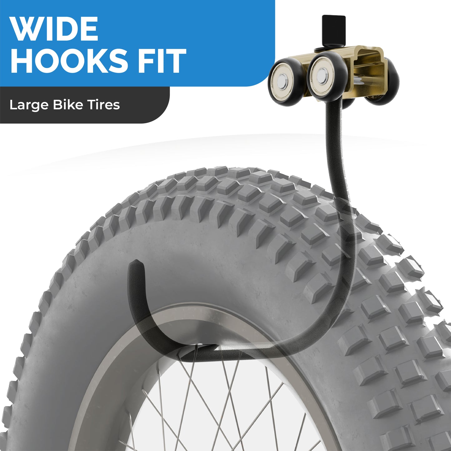 Ceiling Bike Sliding Hanger, Mount Up To 6 Bikes, Heavy Duty 450lbs Limit