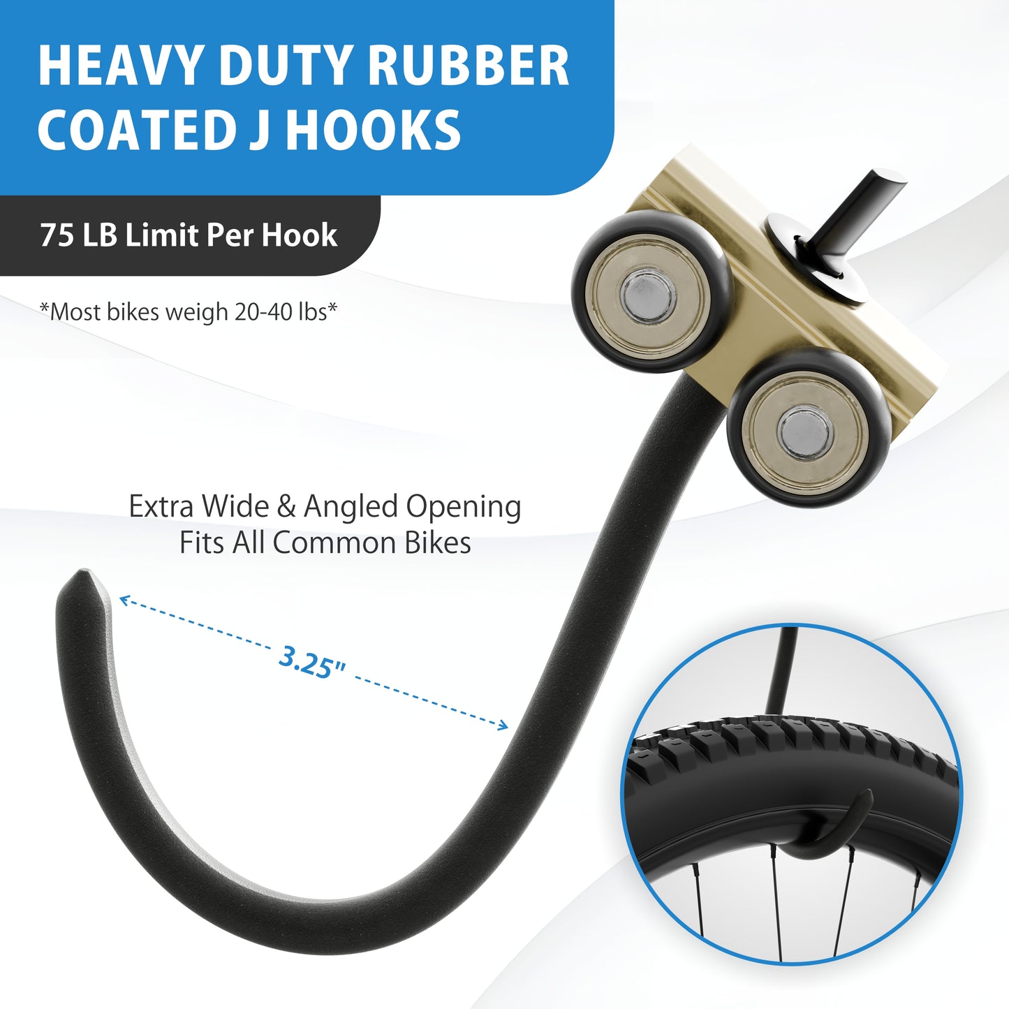 Ceiling Bike Sliding Hanger, Mount Up To 6 Bikes, Heavy Duty 450lbs Limit