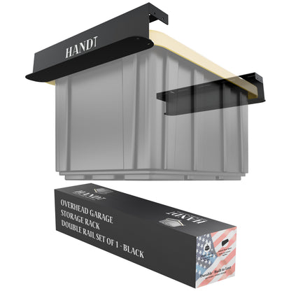 Overhead Connectable Rail Metal Ceiling Storage, 4 Sets