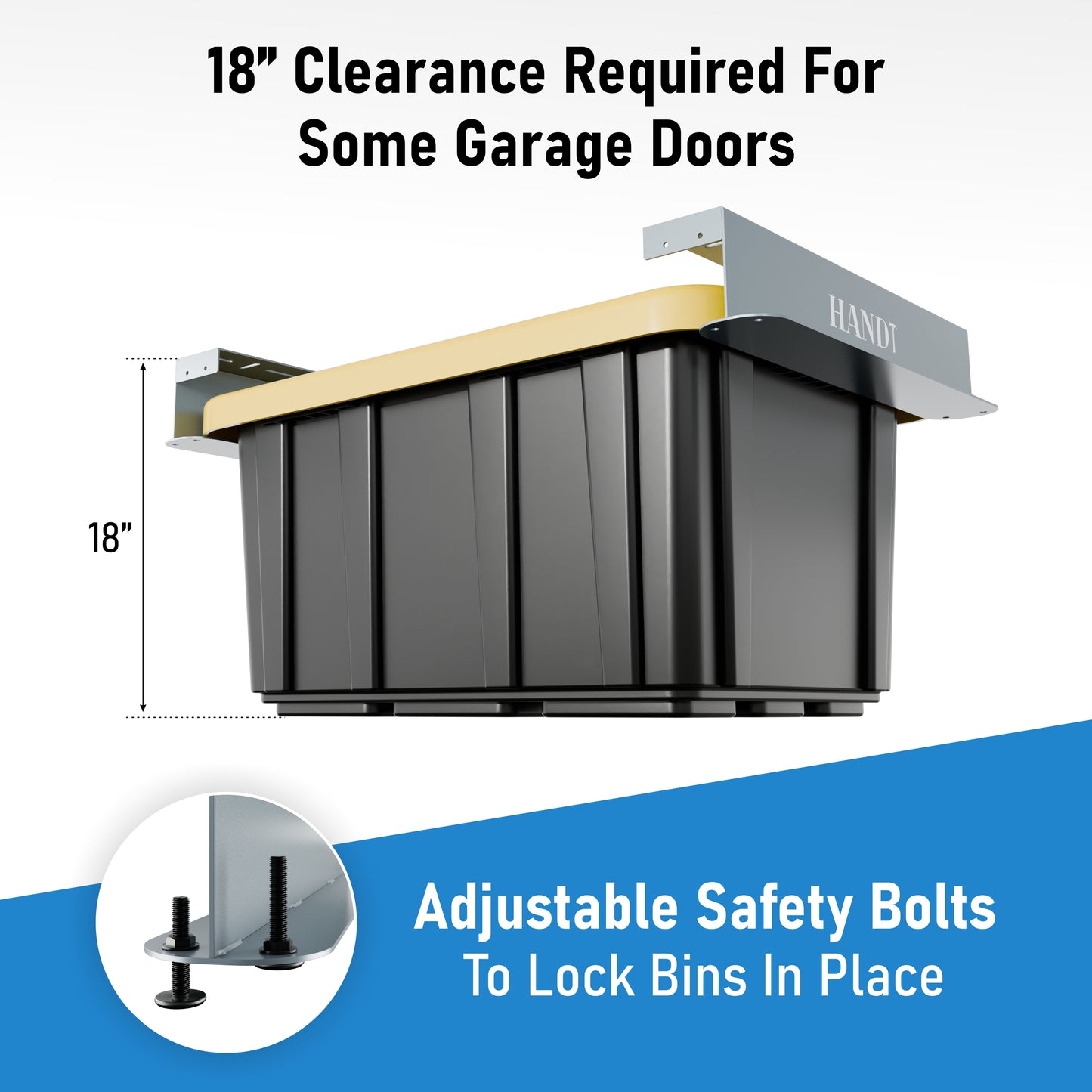 Overhead Connectable Metal Rails For Ceiling Storage