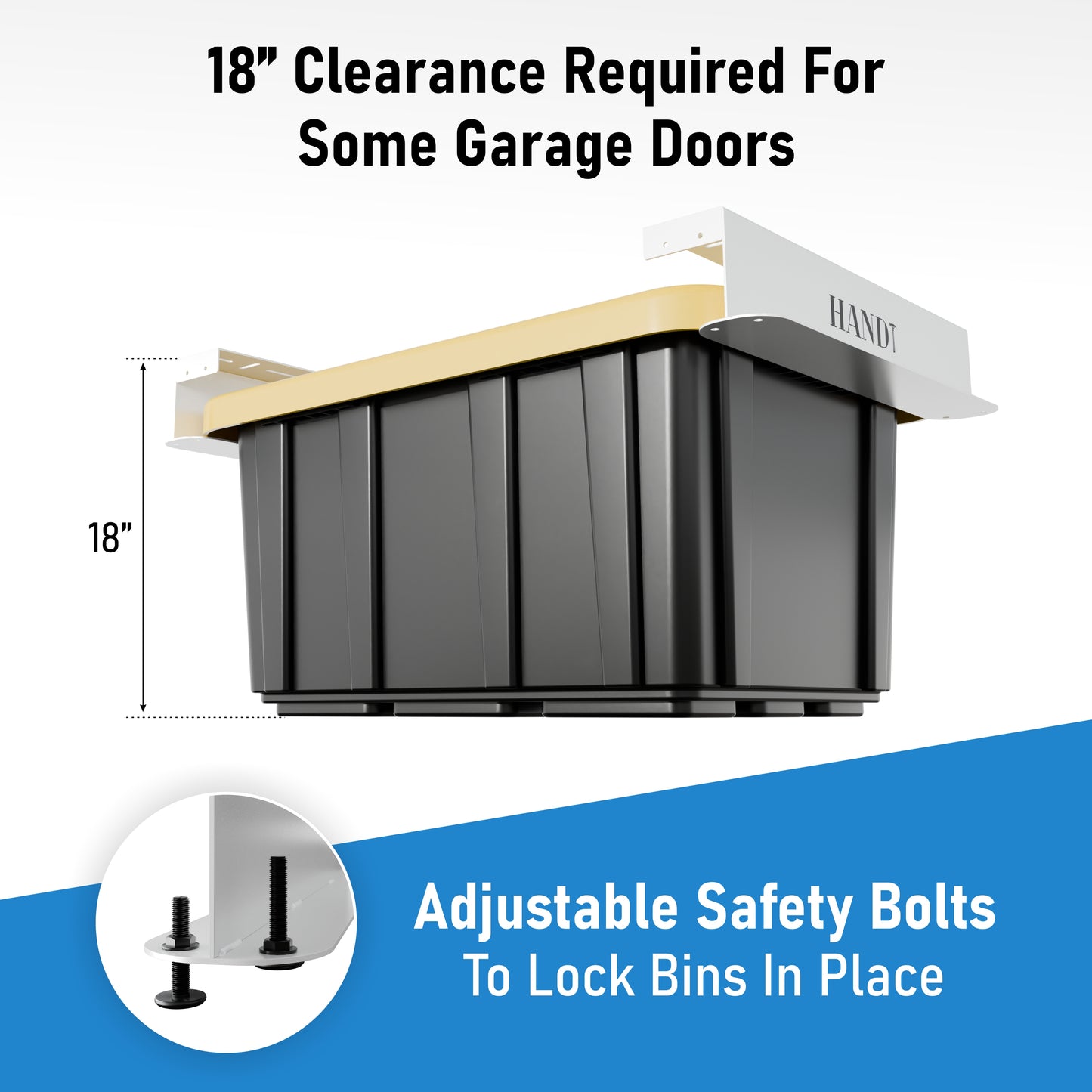 Overhead Connectable Metal Rails For Ceiling Storage