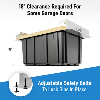 Overhead Connectable Metal Rails For Ceiling Storage