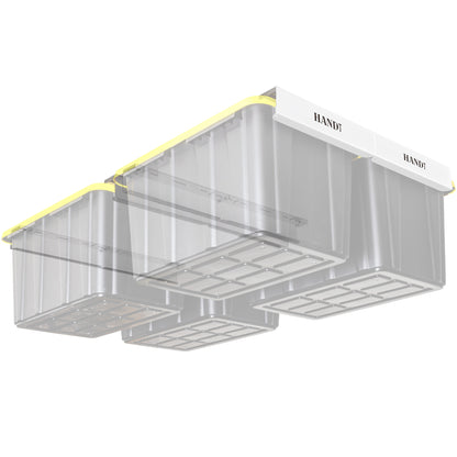 Garage Ceiling Storage Rack, White