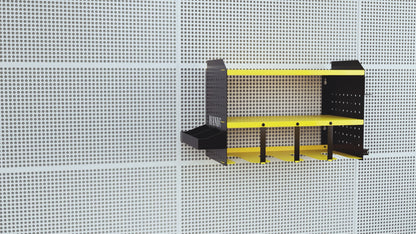 Pegboard Power Tool Organizer with 3 Accessories, Yellow